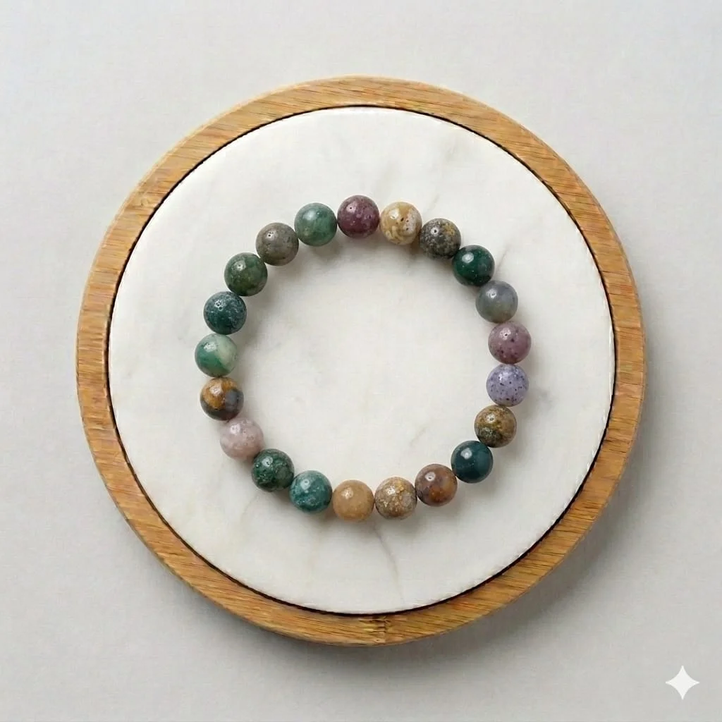 Indian Agate Healing Crystal Bracelet