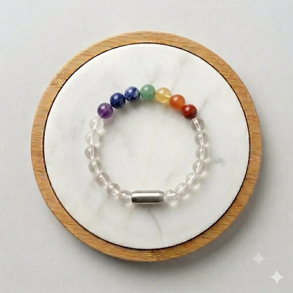 Seven Chakra & Sphatik Magnet Bracelet